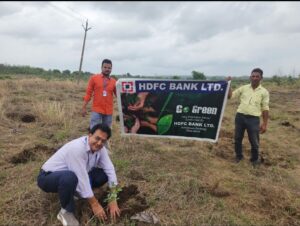 HDFC Bank and Forest Department completed a massive tree plantation program by planting 8000 trees.