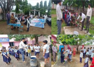 Under the Stop Diarrhea Campaign, a hand washing program was held simultaneously in all the schools of the district.