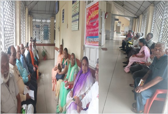 250 pensioners took benefit of health check-up camp, 100 got hope cards made.