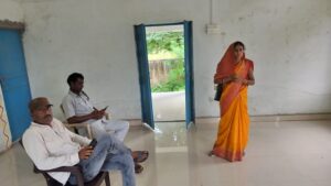 The Secretary and Deputy Sarpanch were overbearing and made the female Sarpanch sit on the floor during the Gram Sabha meeting and themselves sat on the chair