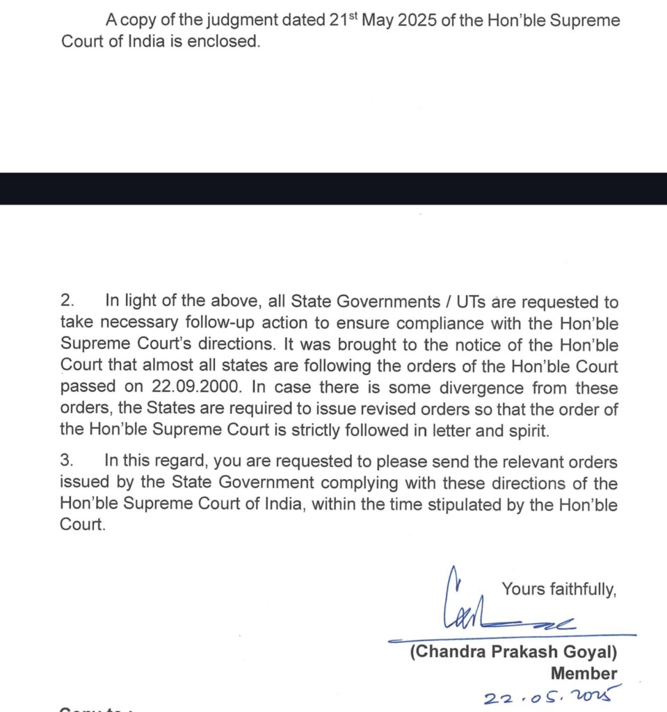Committee wrote a letter to the Chief Secretary