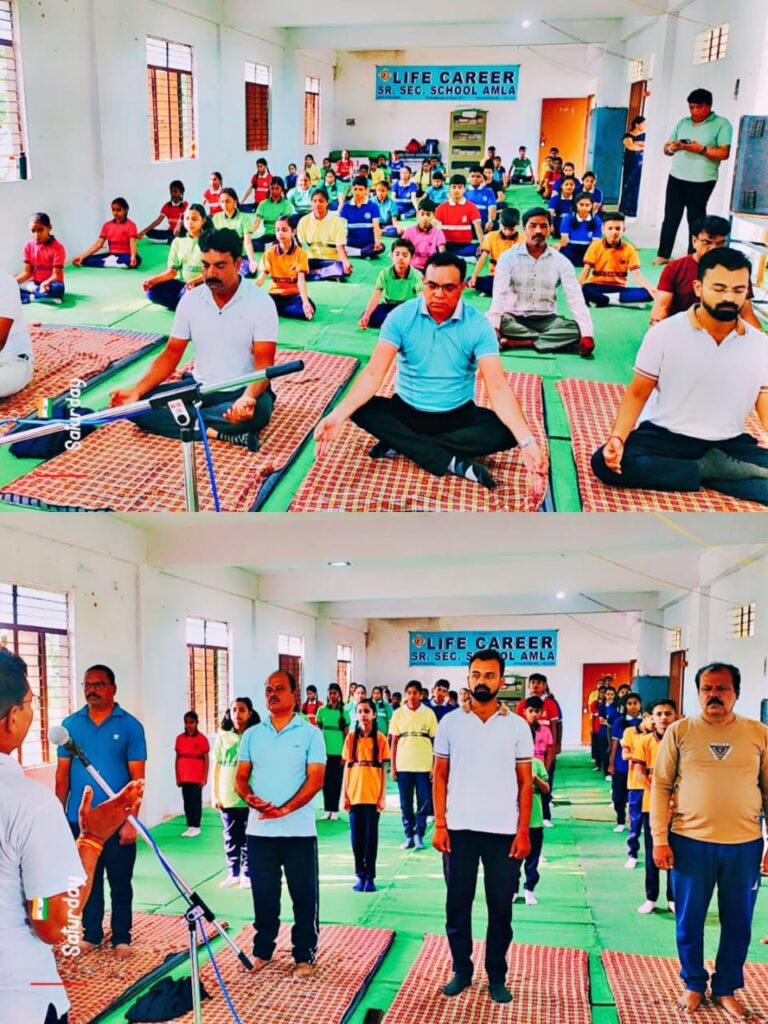 Yoga Day organised at Life Career School